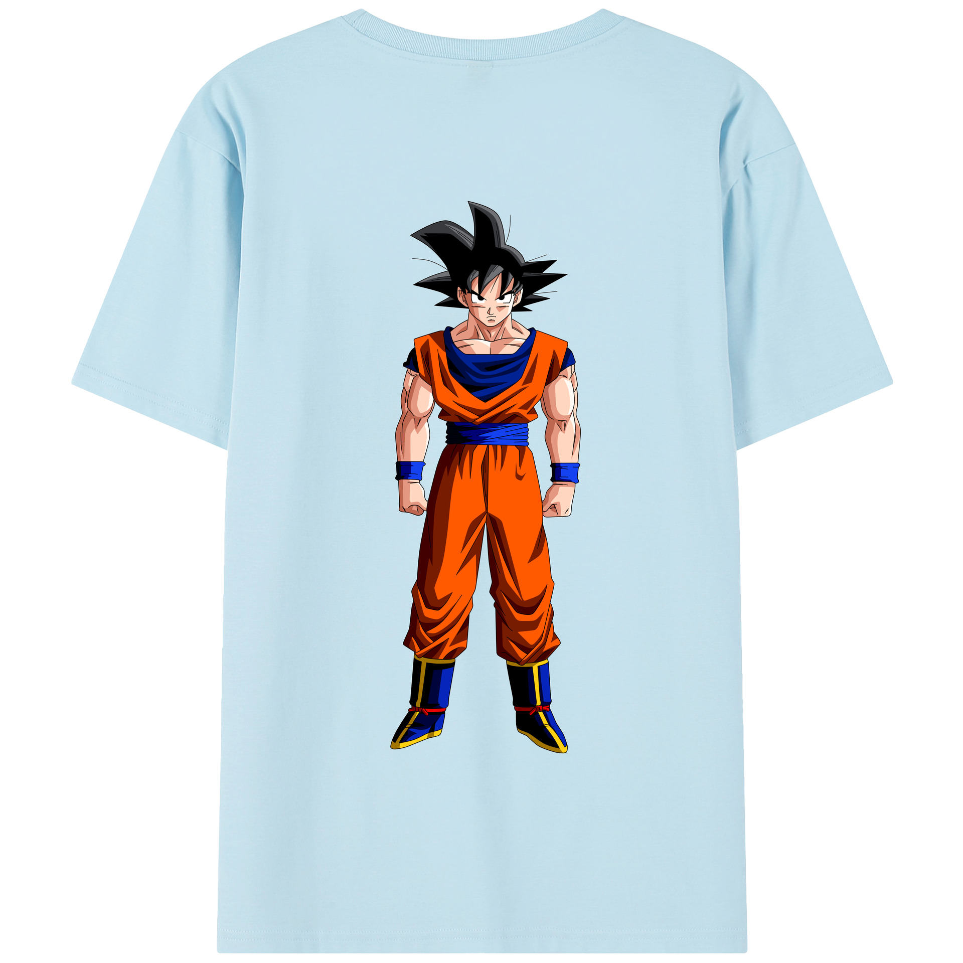 （画像用） ドラゴンボール 孫悟空（そん ごくう）Son Goku カカロット DRAGON BALL Kakarotto 綿100％半袖Tシャツ（背面プリント）